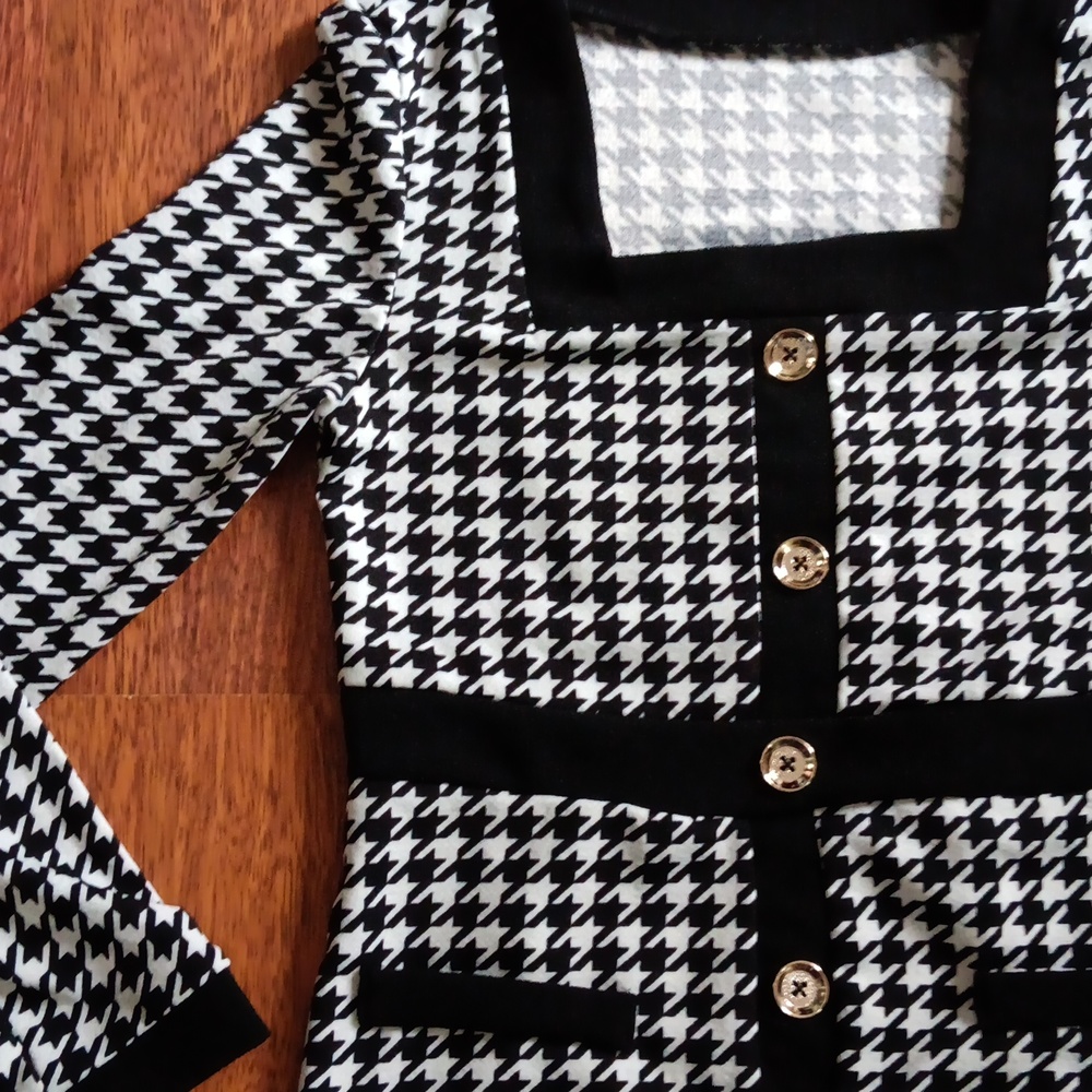 Houdstooth‎ mini dress